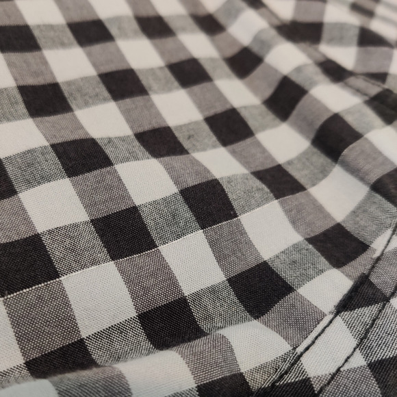 Smartwool Mens Merino Wool Blend Camp Shirt Size XL Short Sleeve Gray Blue Plaid - Picture 5 of 13